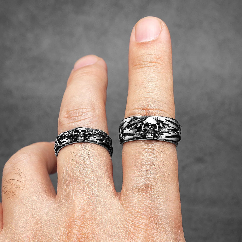 Domineering Skull Devil Men Rings Stainless Steel Women Jewelry Retro Punk New In Rock Gothic Fashion Accessories Gift Wholesale