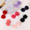 2pcs/set Girls Cute Flower Bow Star Solid Color Safe Nylon &knitting & Mesh Kids Hair Clips  Accessories Hairpins For Children