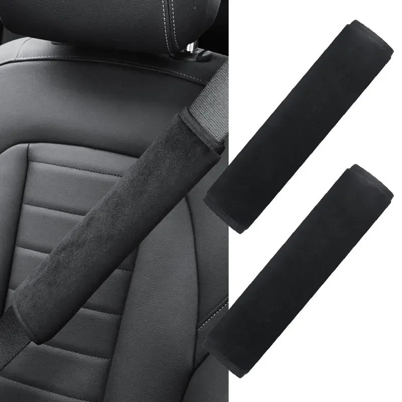 2PCS Car Soft Seat Belt Cover Auto Seat Belt Covers Warm Plush Safety Belts Shoulder Protection Auto Interior Accessories