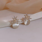 Load image into Gallery viewer, Flower Rhinestones Opal Stud Earrings for Women Small Exquisite Sweet Versatile Advanced Earring Charms Jewelry Gifts Wholesale
