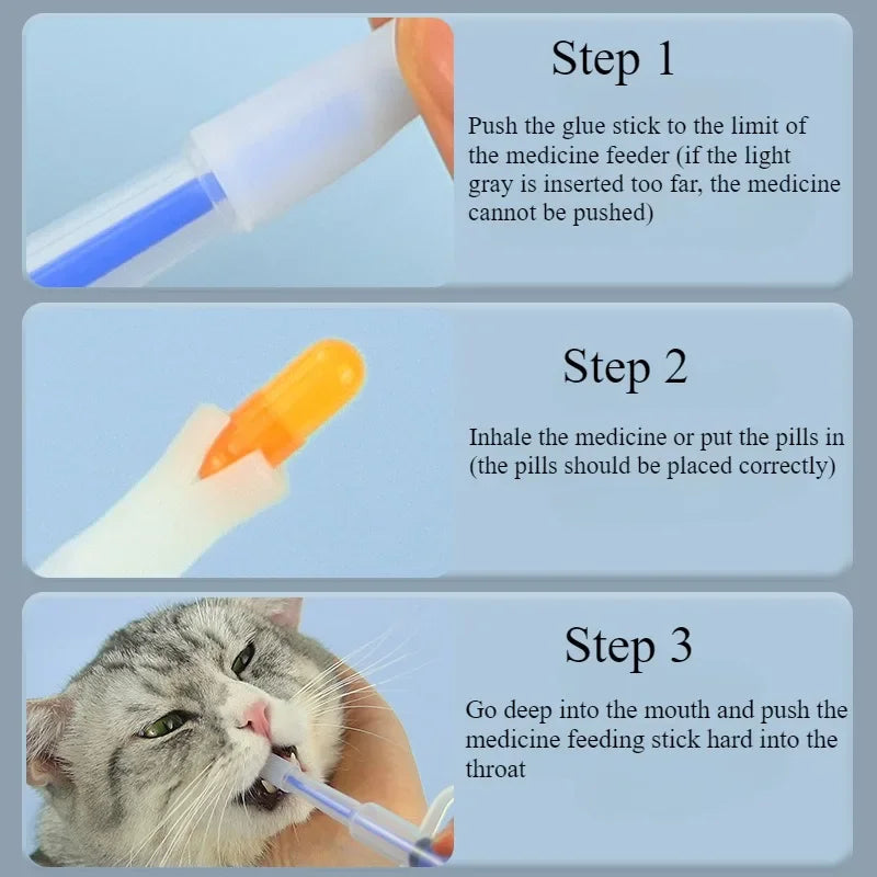 New Pet Medicine Feeder Cat Syringe Feeder Soft Tip Dual Purpose Feeder Cat Pill Shooter Cat Dog Pet Feeding Accessories