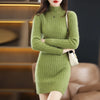 Autumn and Winter 2022 Long Women's Sweater 100% Mink Cashmere High Neck Knitted Pullover Korean Fashion Soft Women's Top