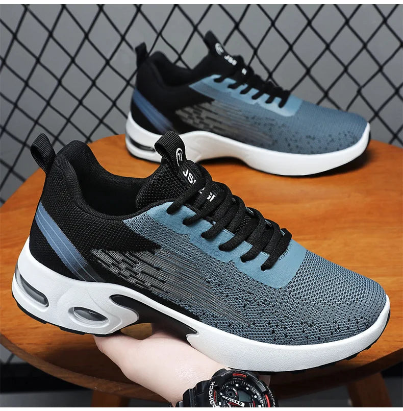 2024 Men's Shoes Spring fashion Soft sole sports single shoes flying woven Casual style men's Running shoes sneakers