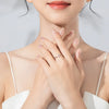 Ailmay Genuine 925 Sterling Silver Fashion Charm Dazzling Zircon Finger Rings For Women Wedding Engagement Fine Jewelry