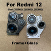 1PCS For Xiaomi Redmi 12 Back Camera Lens Rear Main Camera Glass Cover with Frame Bezel Flash Lamp Replacement 4G 5G