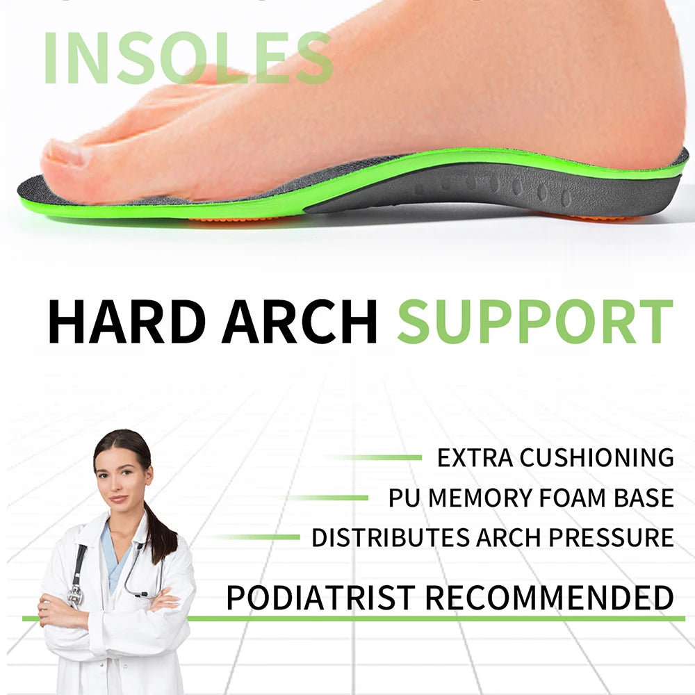 Arch Support Insoles Sports Shock Absorption Elastic Wear Resistant Orthopedic Flatfoot Insoles Feet Foot Pad