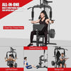 Home Gym Workout Station, Multifunctional Home Gym System with Leg Extension, Leg Press, Full Body Exercise Accessories