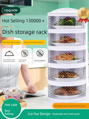 Multi-Layer Rice Dish Dishes Handy Gadget Kitchen Storage Rack