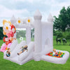 Pretty hot-selling mini white wedding indoor outdoor kid playing toy white inflatable castle bounce house