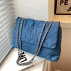 Casual Solid Canvas Women Shoulder Bag Fashion Chain Crossbody Bags High Capacity Lady Handbags