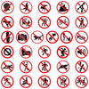 62pcs Funny Warning Stickers Danger Banning Sign DIY Decal Car Scooter Motorcycle Suitcase Violation Sticker Classic Toy