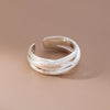 925 Sterling Silver Frosting Overlapping Rings For Women Wedding Luxury Jewelry Wholesale  Jewellery