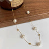 Stainless steel Ball Pendant Necklace Fashion jewelry Minimalist Chain Pearl Necklace Fashion Women's Jewelry