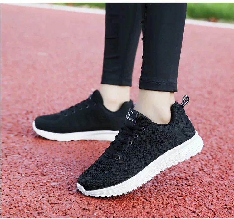 Women Casual Shoes Fashion Breathable Walking Mesh Flat Shoes Sneakers Women 2024 Gym Vulcanized Shoes White Female Footwear