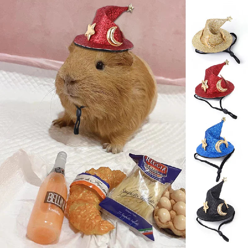 Hat for Small Pet Chicken Hamster Totoro Grooming Accessories Headdress Bunny Chinchilla Hamster Cute Decoration Graduation Caps