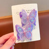 2PCS New Sequin Butterfly Girls Tie Up A Ponytail Kids Elastic Hair Bands Hair Accessories Cute Children Hair Ties Baby Headwear