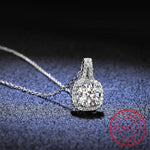 Load image into Gallery viewer, Square Cut Moissanite Diamond Jewelry Set 925 Sterling Silver Party Wedding Earrings Necklace For Women Bridal Sets Gift

