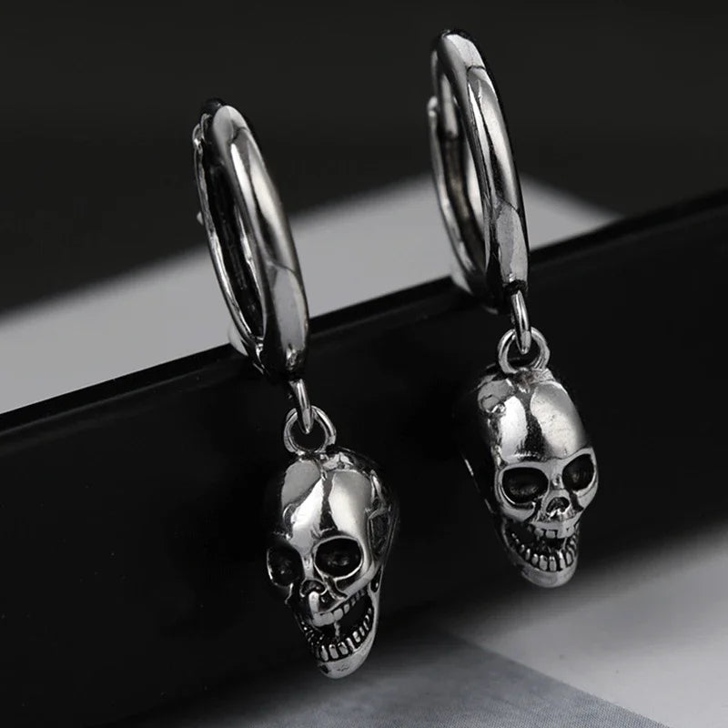 Halloween Skeleton Earrings Vintage Goth Punk Skull Earring for Women Man Fashion Jewelry Gifts