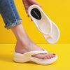 Drop Shipping Wedge Summer Flip Flops For Women 2023 Chunky Platfrom Clip Toe Sandals Shoes Woman Beach Casual Outdoor Slippers