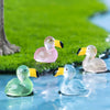 Mini Flamingo Luminous Ornament Crafts Miniature Figures Tiny Flamingo Micro Landscape Home Decoration Accessories Gifts