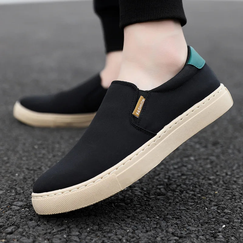 Spring Men's Canvas Shoes Ice Silk Mens Casual Shoes Breathable Lazy Slip on Vulcanized Shoes Trendy Hot Footwear Erkek Ayakkabı