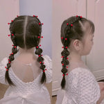 Load image into Gallery viewer, Red Cherry Baby Hair Bands Cute Girls Elastic Ponytail Holder Ties Heaband Kids Headwear Ropes Scrunchie Hair Accessories
