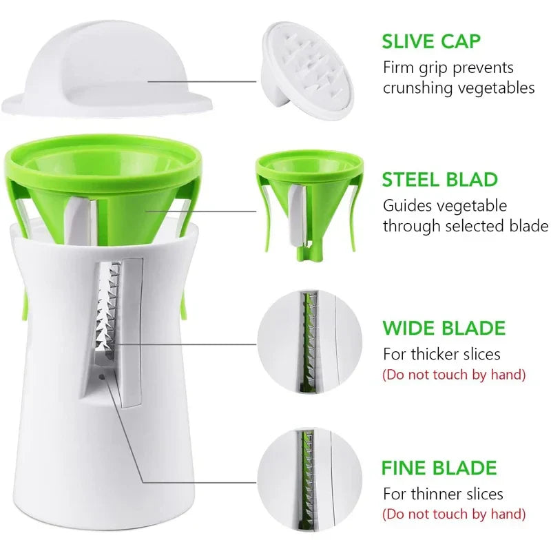 Heavy Duty Spiralizer Vegetable Slicer Vegetable Spiral Slicer Cutter Zucchini Pasta Noodle Spaghetti Maker  Kitchen Items