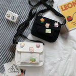 Load image into Gallery viewer, Cute Canvas Small Bag Female 2023 New Japanese Harajuku Diagonal Bag Wild Student Girl Shoulder Bag Bags for Women
