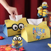 Minion animation peripheral cartoon waterproof tissue box cute big eyes cute paper drawer creative kawaii car home storage box