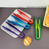 3pcs PP Food Tong Vegetable Clip Kitchen Tongs Non-slip Cooking Clip Clamp BBQ Salad Tools Silicone Grill Kitchen Accessories