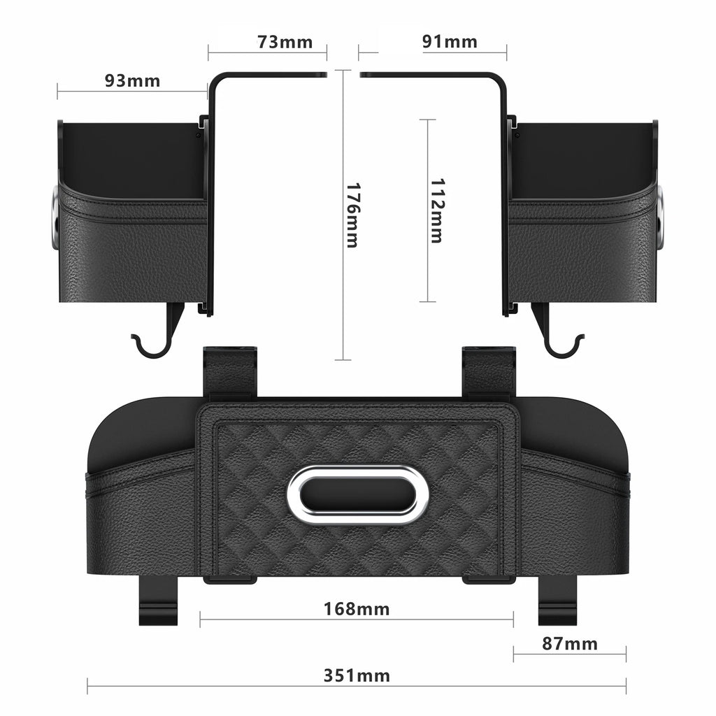 Car Headrest Backseat Organizer Automotive Accessories Auto Back Seat Paper Box Multifunctional Back Seat Storage Box Tissue Box