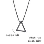 Load image into Gallery viewer, Dreamtimes Inverted Triangle Pendant Necklace Geometric Stainless Steel Chain Streetwear Hip hop Guy Jewelry For Men Necklace
