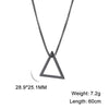 Dreamtimes Inverted Triangle Pendant Necklace Geometric Stainless Steel Chain Streetwear Hip hop Guy Jewelry For Men Necklace