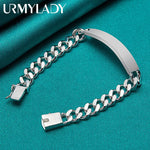 Load image into Gallery viewer, Charm 925 sterling silver design noble pretty 10MM Mens chain Jewelry fashion Geometric Bracelet factory price
