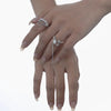 Ables Chic Solid 925 Silver Uneven Band Baroque Long Tassel Chain Original Party Woman Rings R1177