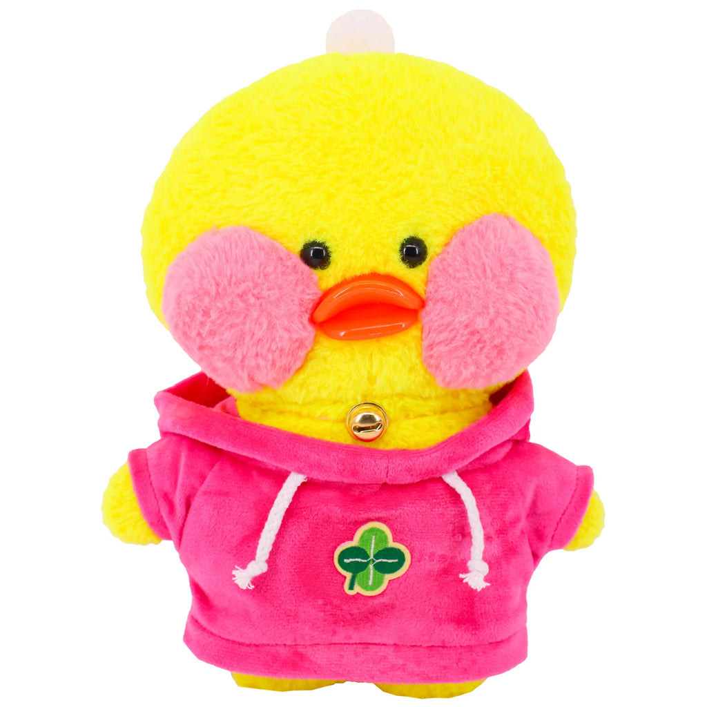 30Cm Lalafanfan Yellow Duck Plush Animal Clothes Rose Red Series Kawaii Cute Hoodie Sweater Bag Glasses Headdress Children Gifts