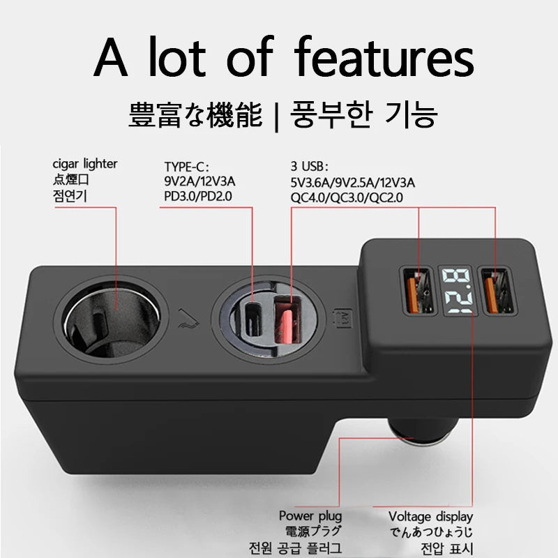 USB Car Charger for Volkswagen Golf 7 and Golf 7.5 Car Electronics Accessories Cigarette Lighter Fast charging for Xiaomi iPhone