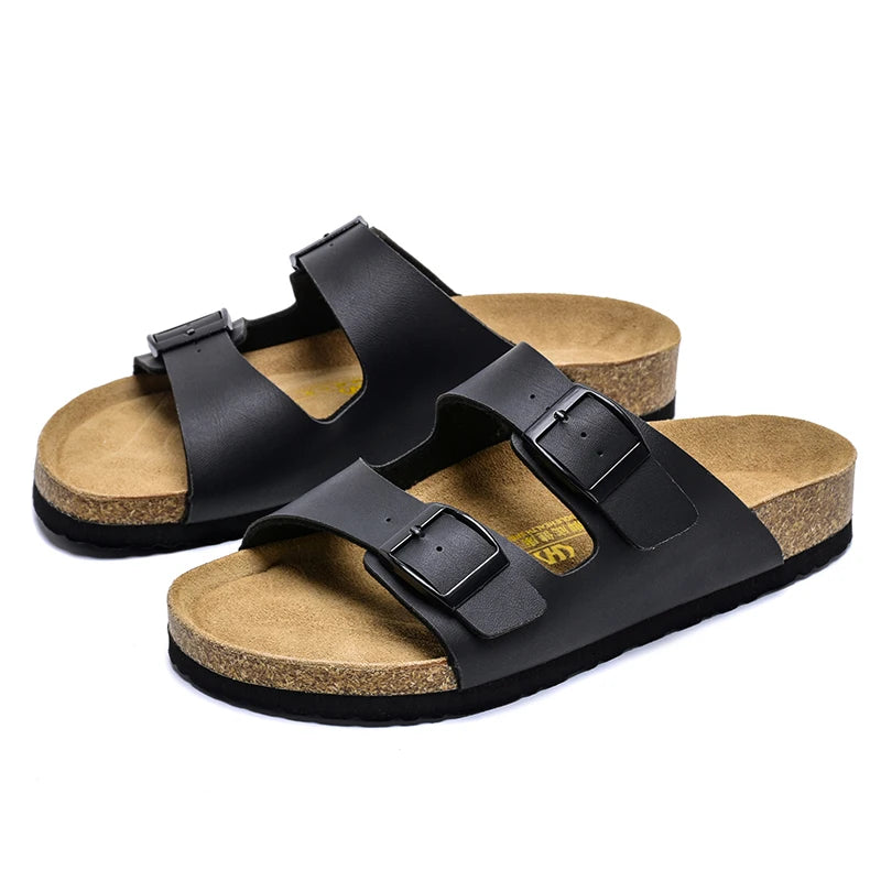 Summer Classic Men's Slippers Couple Style Home Shoes Men's Casual Shoes Beach Sandals Outdoor Men's Flat Shoes Big Size：35-46