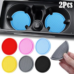 2PCS Car Cup Coasters Travel Cup Holder Universal Non-Slip Cup Holders Embedded In Ornaments Coaster Car Interior Accessories