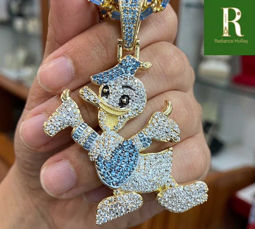 BLUE CRYSTAL DONALD NECKLACE