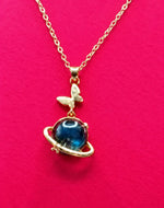 Load image into Gallery viewer, BUTTERFLY BLUE GEM NECKLACE
