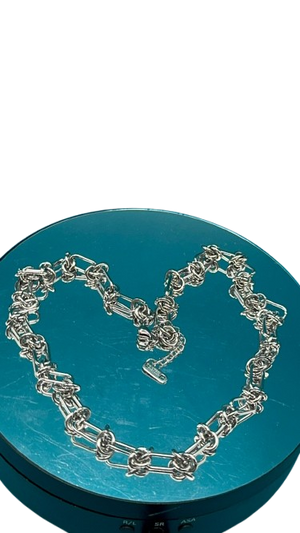 Sterling Silver Heart Shaped Necklace Bracelet