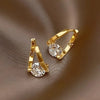 Elegant Cubic Zirconia Stud Earrings for Women - Chic Korean-Inspired Design, Perfect for Everyday & Party Wear