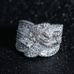 Load image into Gallery viewer, New Fashion Multi-Layered Cross Finger Ring with Dazzling Zircon Daily Wear Statement Rings for Women Party Jewelry Gifts
