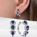 Load image into Gallery viewer, Elegant Chic Synthetic September Gems Hoop Earrings, Perfect for Daily Wear &amp; Special Occasions, Timeless Gift for Her
