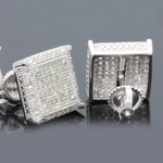 Load image into Gallery viewer, Rock Hip Hop Cut Screw Earrings for Women Men Men Inlaid Zircon Silver Color Piercing Ear Accessories Trend Jewelry
