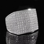 Load image into Gallery viewer, Business Men's Fashion Shining Luxury White Zircon Ring Wedding Engagement Party Jewelry Gift
