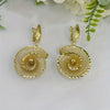 1 Pair Of Earrings + 1 Necklace Classic Jewelry Set Plated Retro Snail Design Match Daily Outfits Special Party Accessories