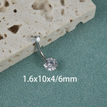 Load image into Gallery viewer, 1Pc Surgical Steel CZ Crystal Navel Piercing Curved Barbell Belly Button Rings Helix Cartilage Piercing Body Jewelry
