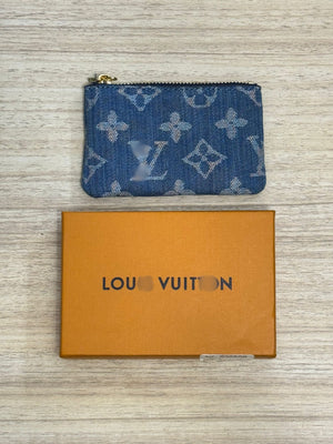 NEW! LV Blue Denim Coin Wallet w/ Box and Duster - High Quality - Fast Shipping